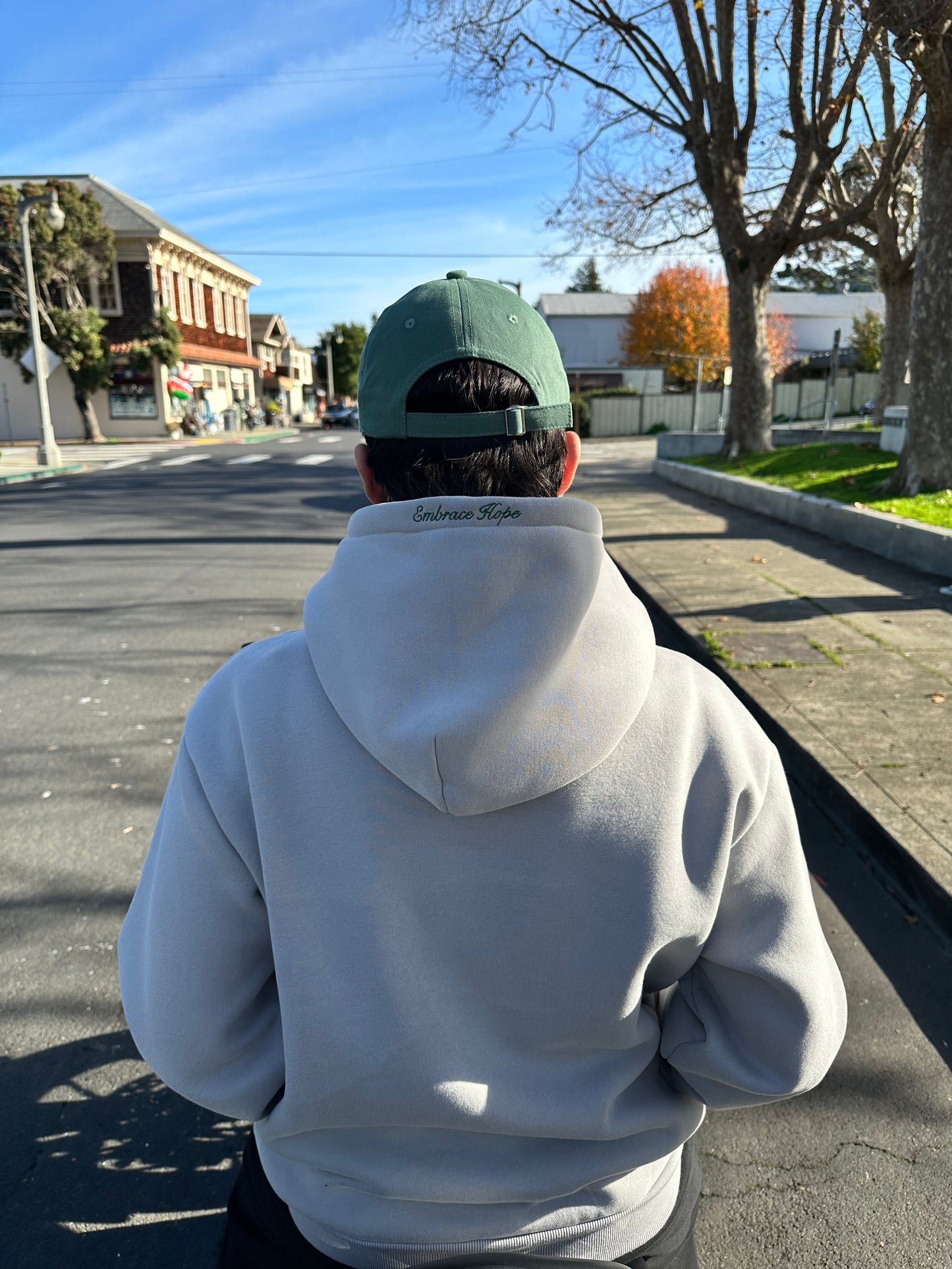 Unisex Grey Strength Hoodie (Puff Green Logo)